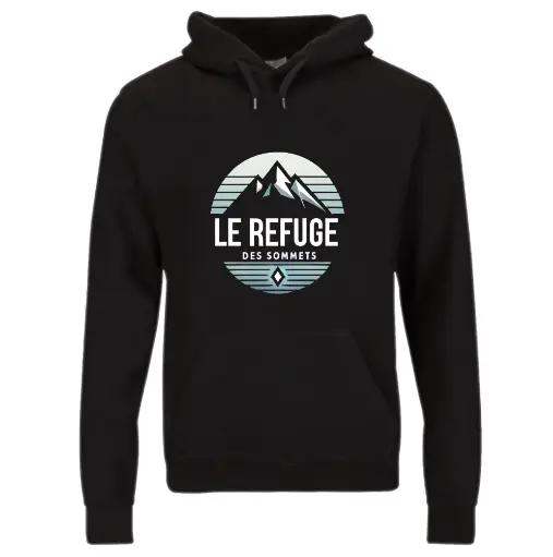Sweat à capuche "Le Refuge des sommets"
